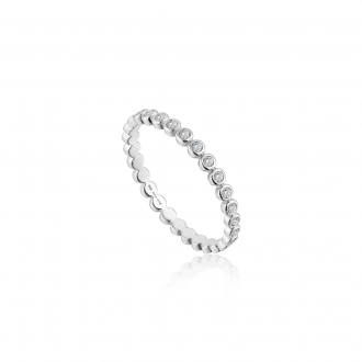 Silver Shimmer Half Eternity Ring
