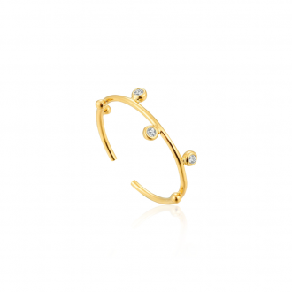 Gold Shimmer Stud Adjustable Ring
