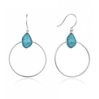 Earrings Mineral Glow Turquoise Front