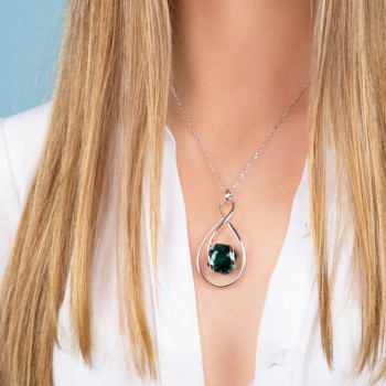Necklace Big Mystic Emerald