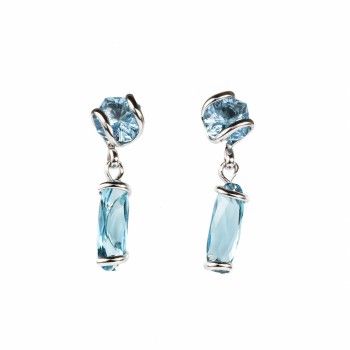 Earrings Mystic Duo Aquamarine