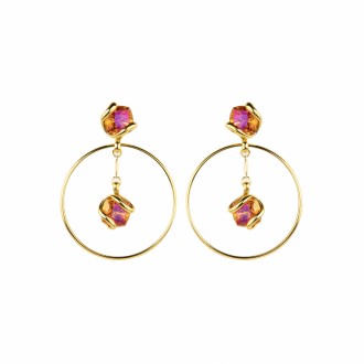 Earrings Mystic Duo Astral Pink