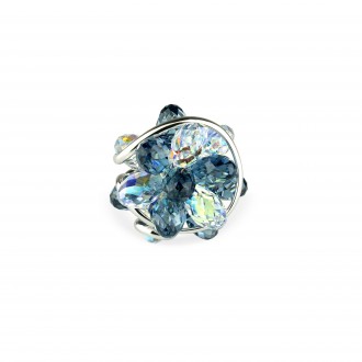Adjustable Ring Bouquet Demin Blue