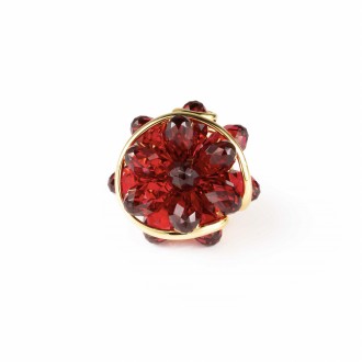 Adjustable Ring Bouquet Red