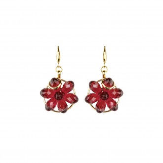 Earrings Bouquet Red