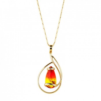 Collier Elegant Fire Opal