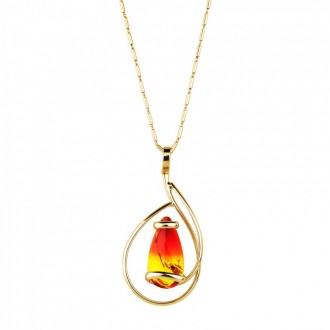 Colar Elegant Fire Opal