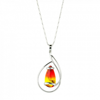 Collier Elegant Fire Opal