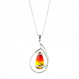 Colar Elegant Fire Opal