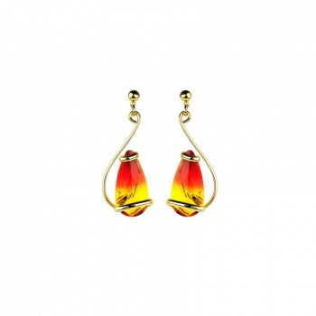 Earrings Elegant Fire Opal
