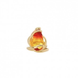 Adjustable Ring Elegant Fire Opal