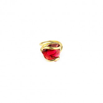 Adjustable Ring Mini Felina Red