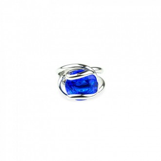 Adjustable Ring Cherry Majestic Blue