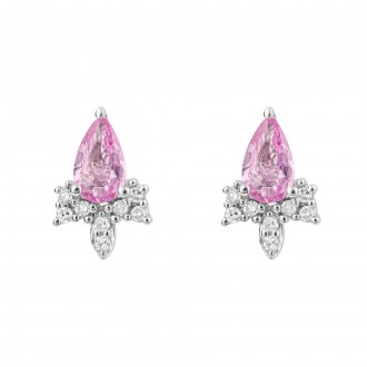 Earrings Tiphaine pink sapphire