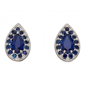 Earrings Eva blue sapphire