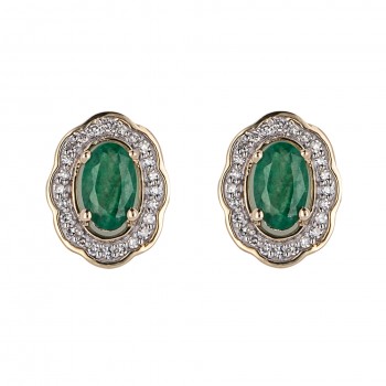 Earrings Reine Emerald
