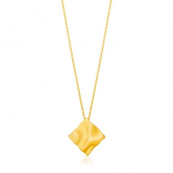 Gold Crush Square Necklace