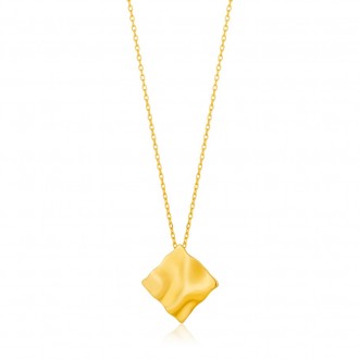 Gold Crush Square Necklace