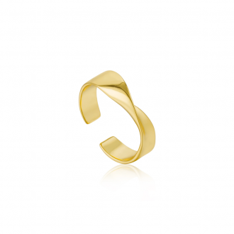 Gold Helix Adjustable Ring