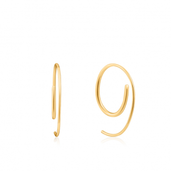 Gold Twist Through Earrings