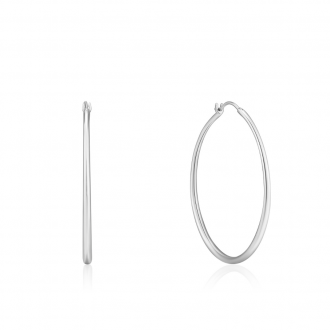 Silver Luxe Hoop Earrings
