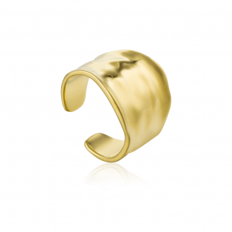 Gold Crush Wide Adjustable Ring