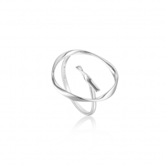 Silver Twist Circle Adjustable Ring