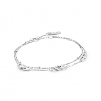 Silver Links Double Bracelet