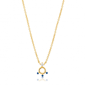 Lapis Gold Pendant Necklace