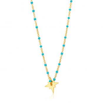 Gold Dotted Star Necklace