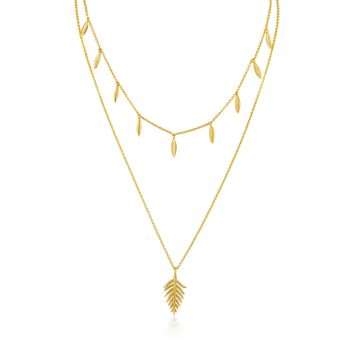 Gold Tropic Double Necklace