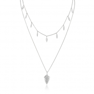 Silver Tropic Double Necklace