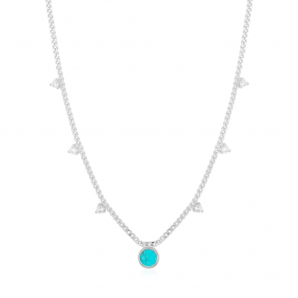 Collier Turquoise Drop Disc
