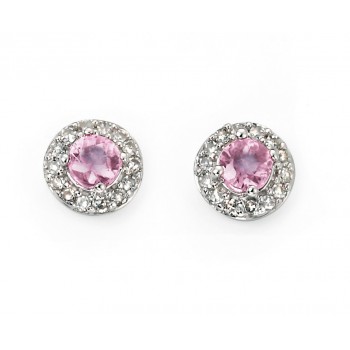 Earrings Caia pink sapphire