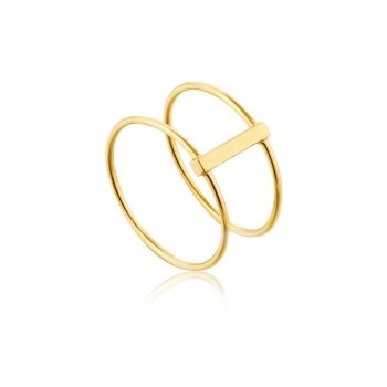 Gold Modern Double Ring