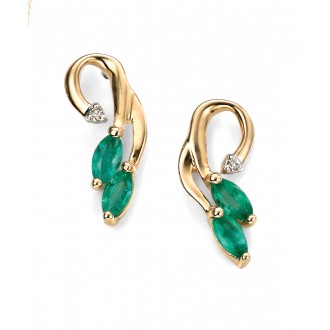 Earrings Prune Emerald