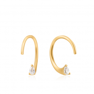 Gold Twist Sparkle Earrings